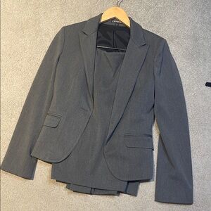 Express Gray Wimens's Suit Blazer with pencil skirt